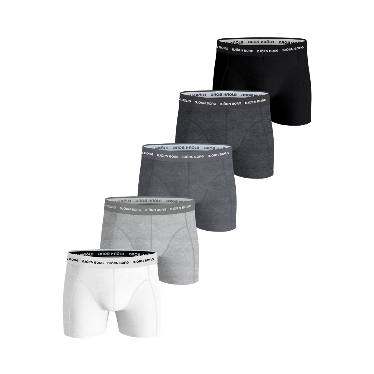 Cotton Stretch Boxer 5P - Grey Mix