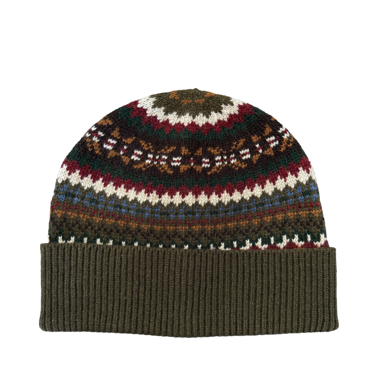 Fair Isle Beanie - Country Green