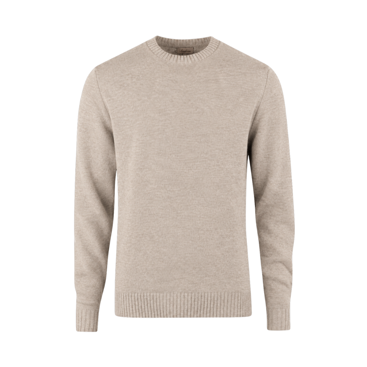 Pullover Knitted Crew Neck - Beige