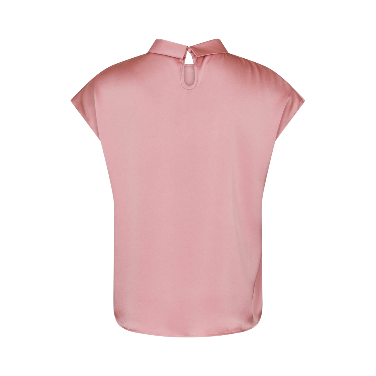 Fleur Drapy Satin Blouse - Light pink