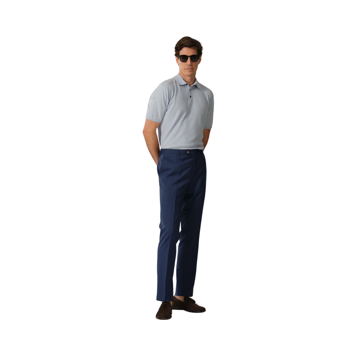 5445 - Retro Polo - Blue