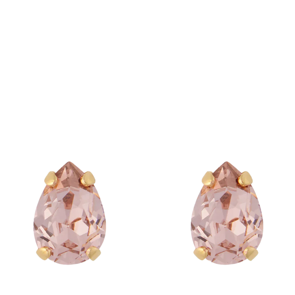 Petite Drop Stud Earrings Gold - Vintage Rose
