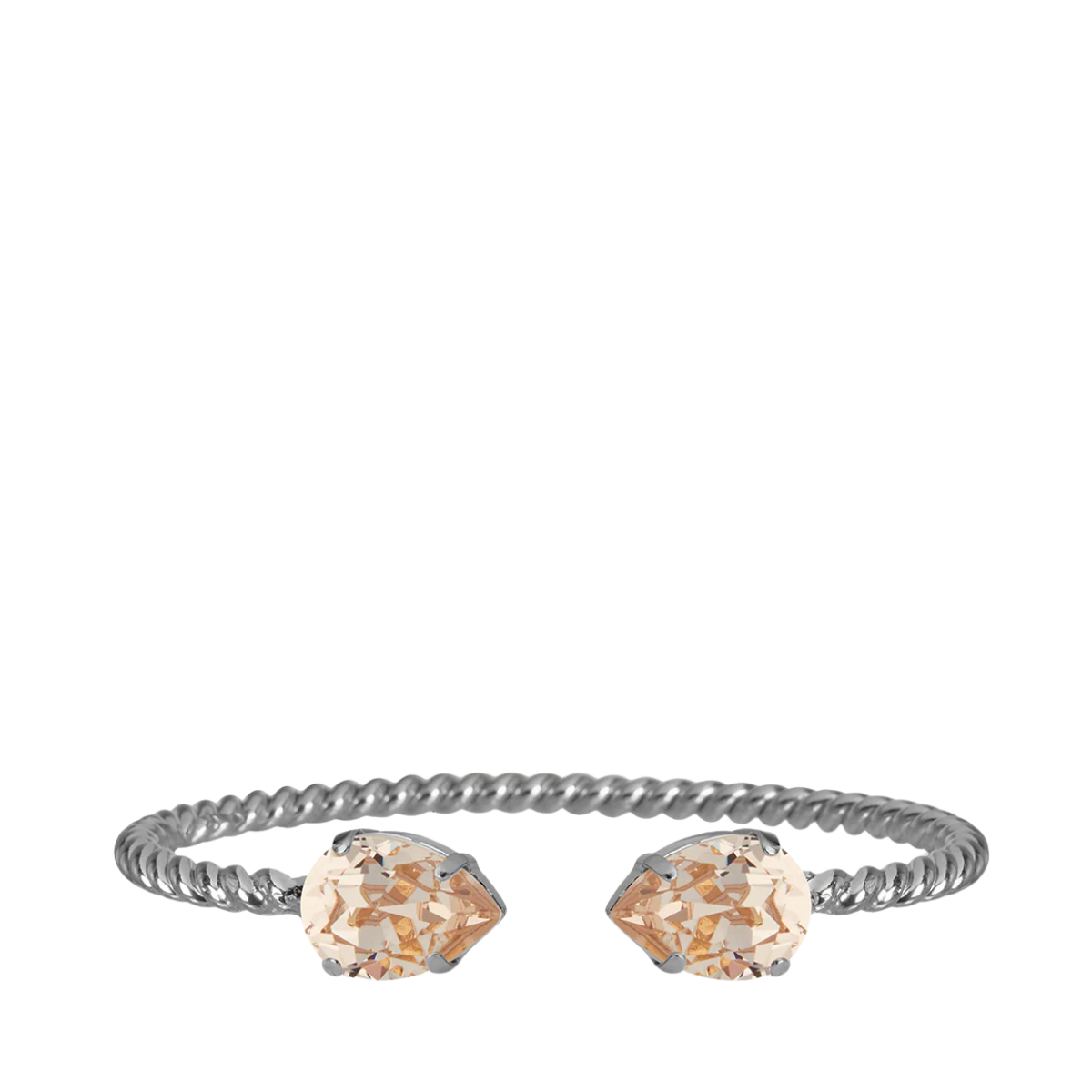 Mini Drop Bracelet Rhodium - Silk