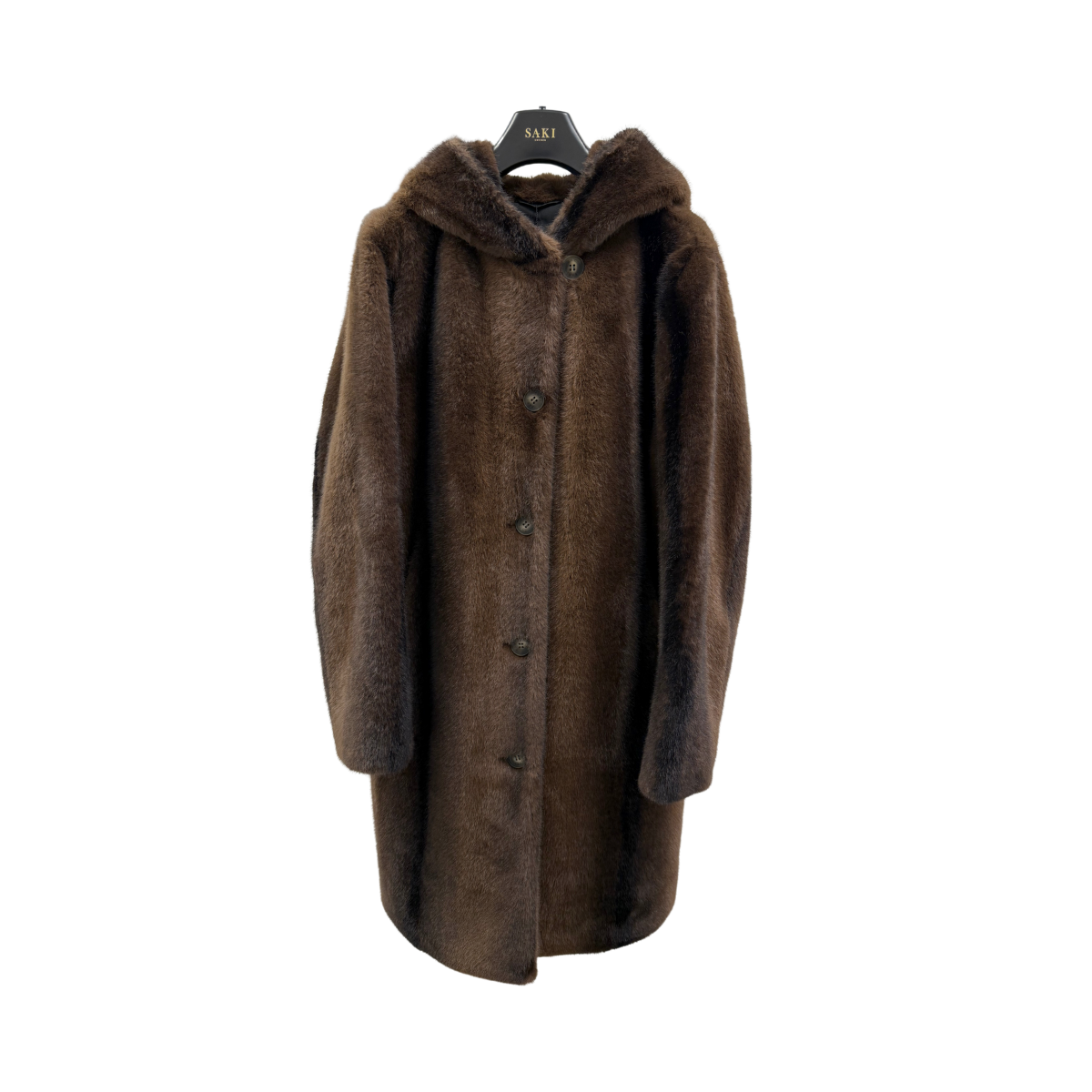 Lydia Coat - 19500 Black/Brown Stripe