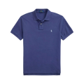 Custom Slim Fit Mesh Polo Shirt - Light Navy