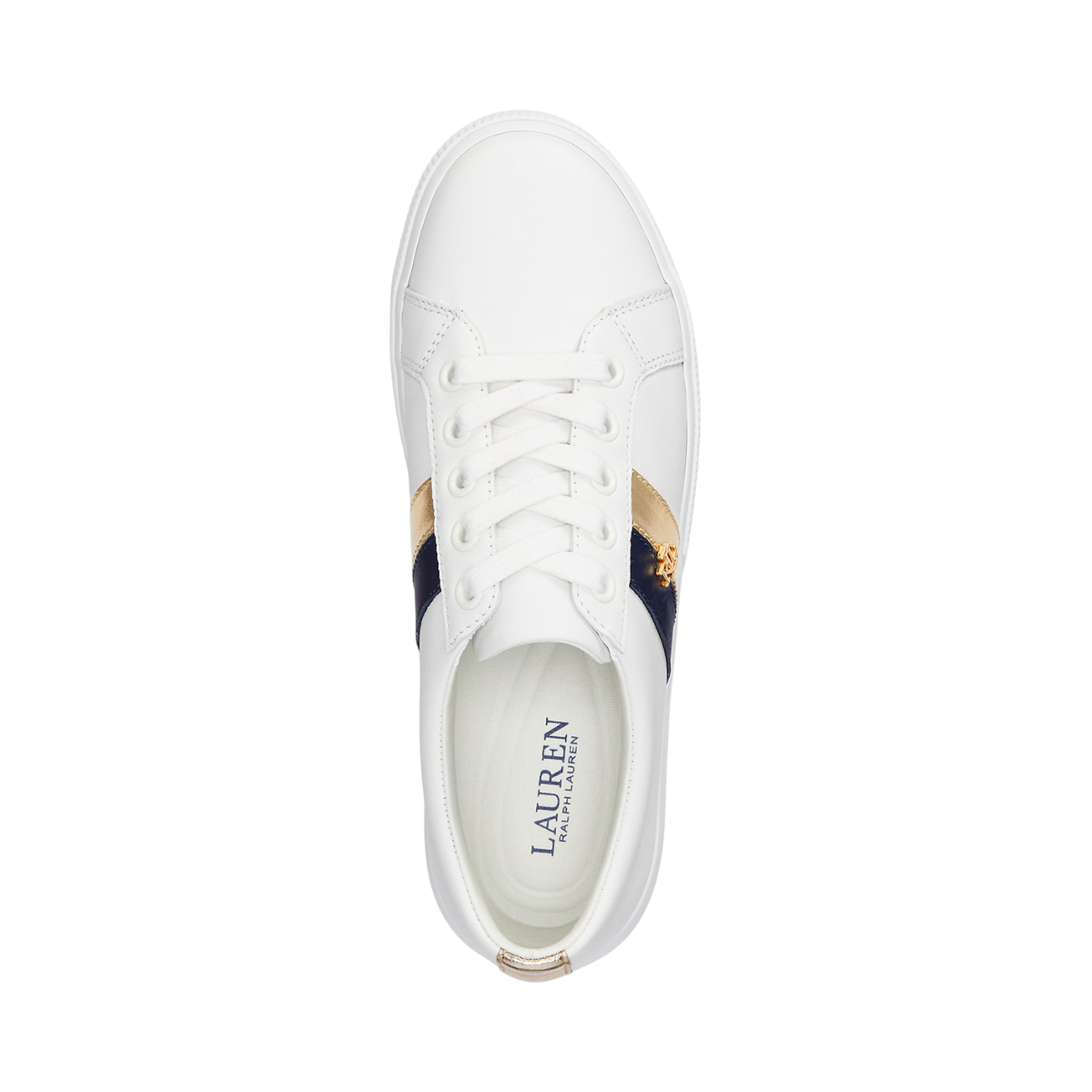 Janson Sneakers Low Top Lace - Snow White/Mdrn Gold/Rfnd Nvy