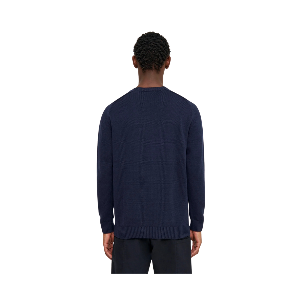 Plain Knitted Crewneck - Night Sky