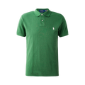 Custom Slim Fit Mesh Polo Shirt - Antique Green/Antique Cream