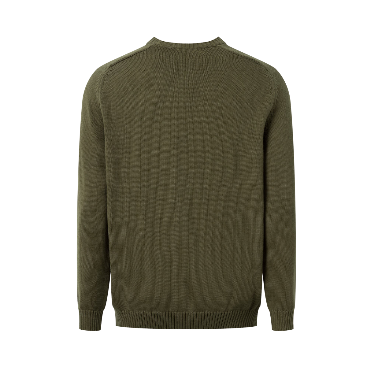 Plain Knitted Crewneck - Dark Olive