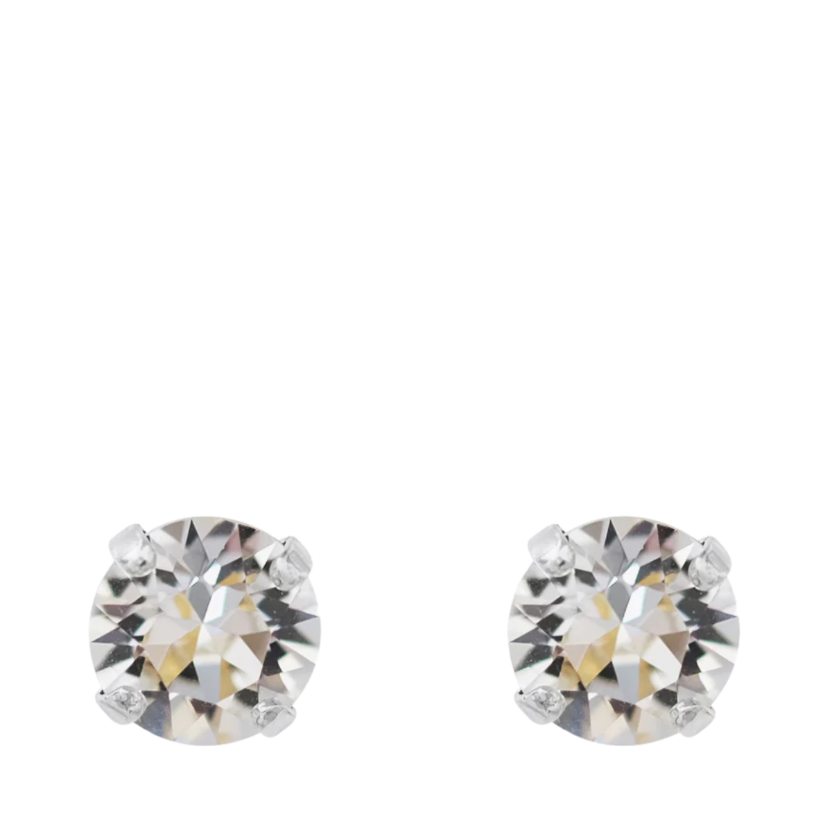 Classic Stud Earrings Rhodium - Crystal Rhodium