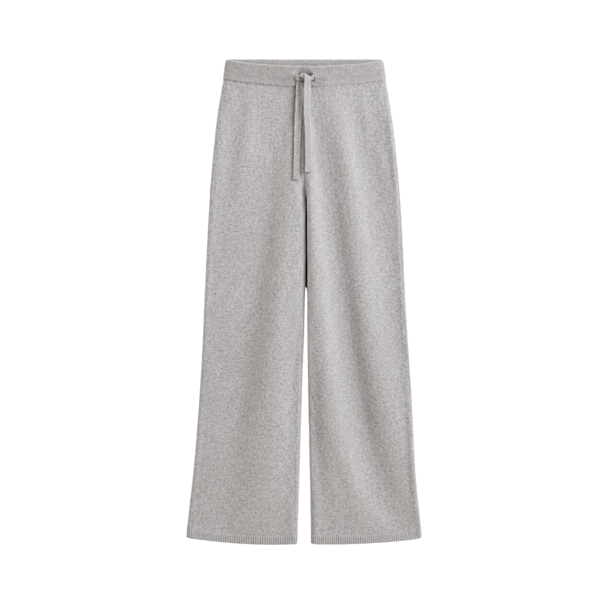 Wool Cashmere Knit Pants - Grey Melange