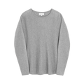 Curved Sweater - Light Grey