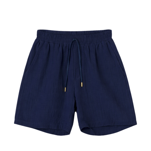 Aveny WEST SHORTS COTTON CRINCLE - TOTAL ECLIPSE