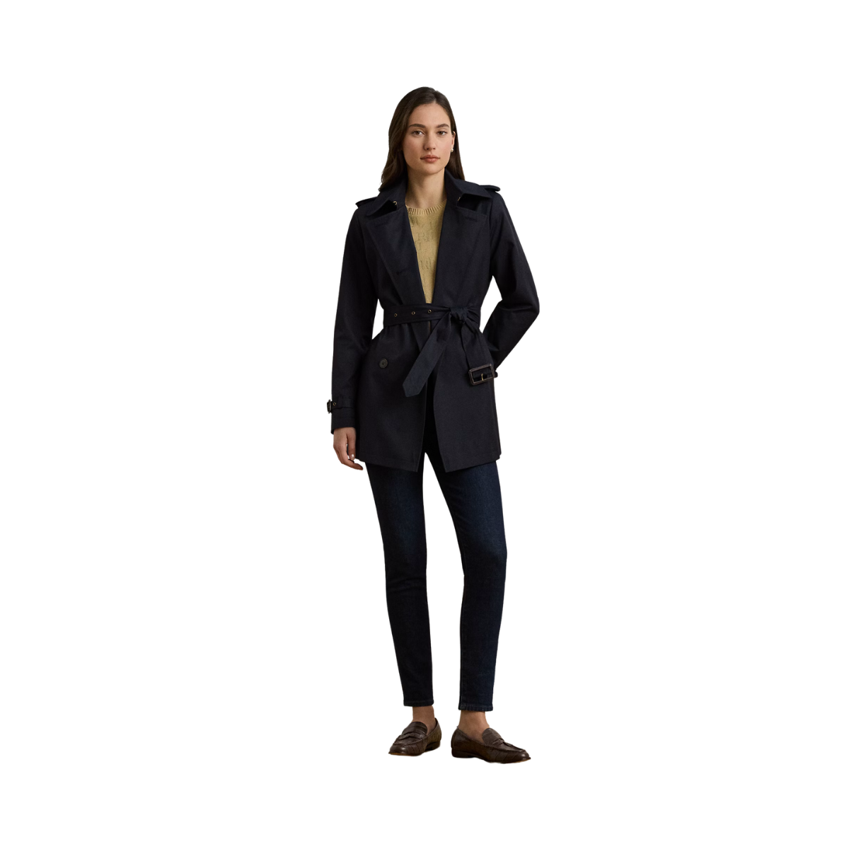 Db Belt Lined Coat - Dark Navy