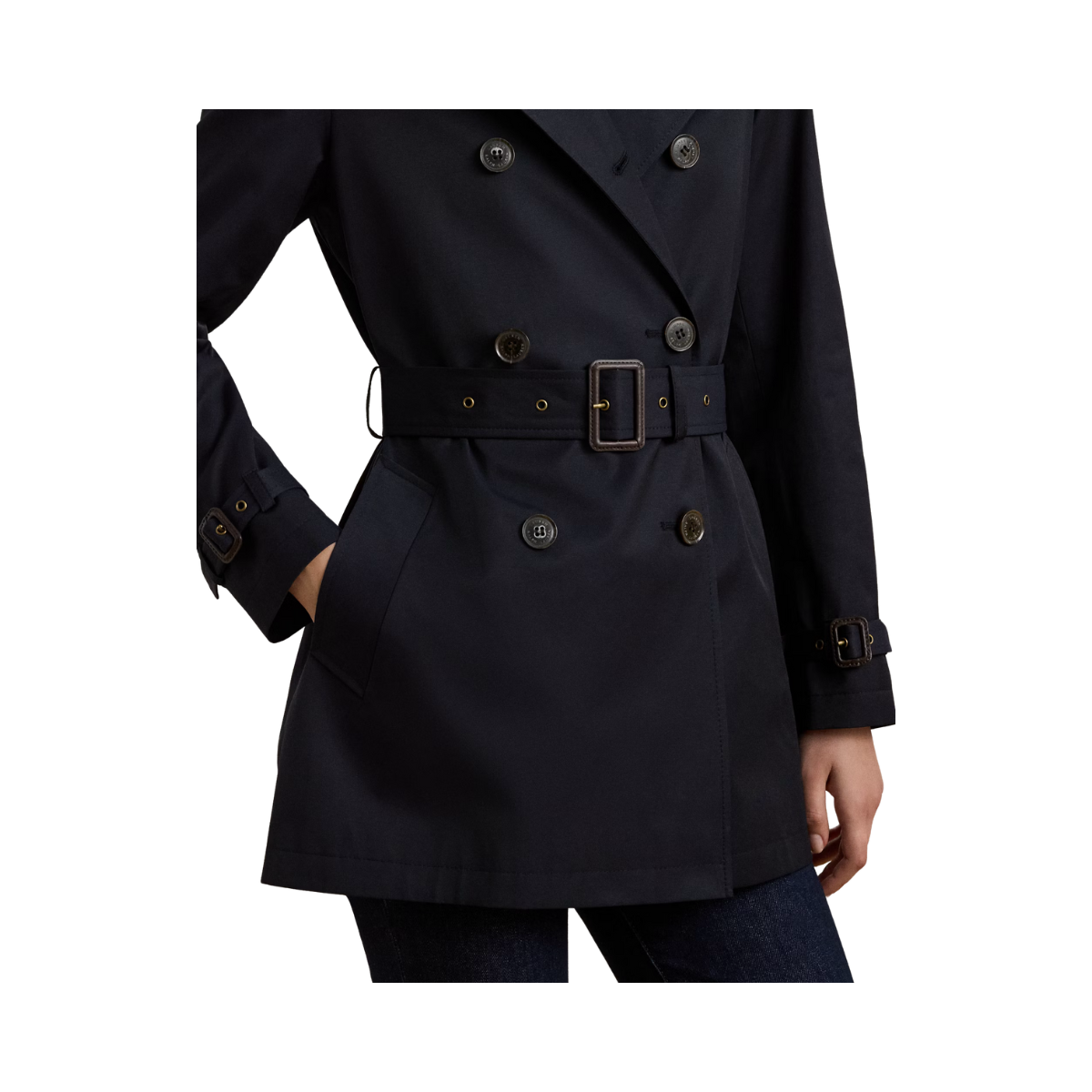 Db Belt Lined Coat - Dark Navy