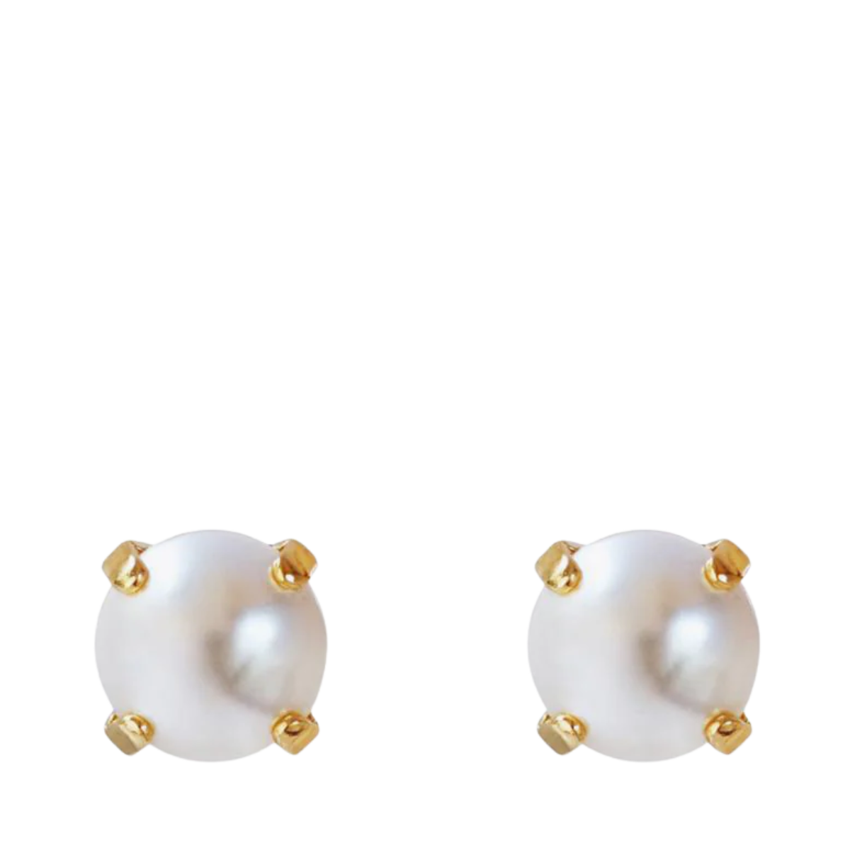 Classic Stud Pearl Earring Gold - Pearl