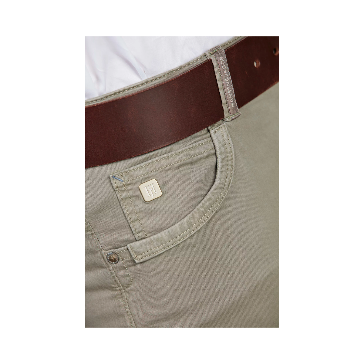 5-PKT CUT'N SEW AERODYN STRETCH - KHAKI GREEN
