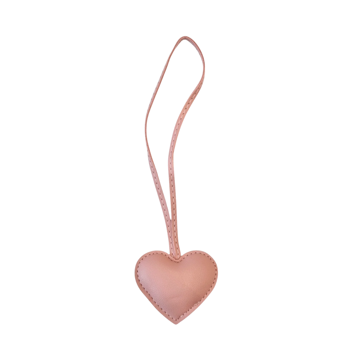 Heart Bag Charm - Pale Rose