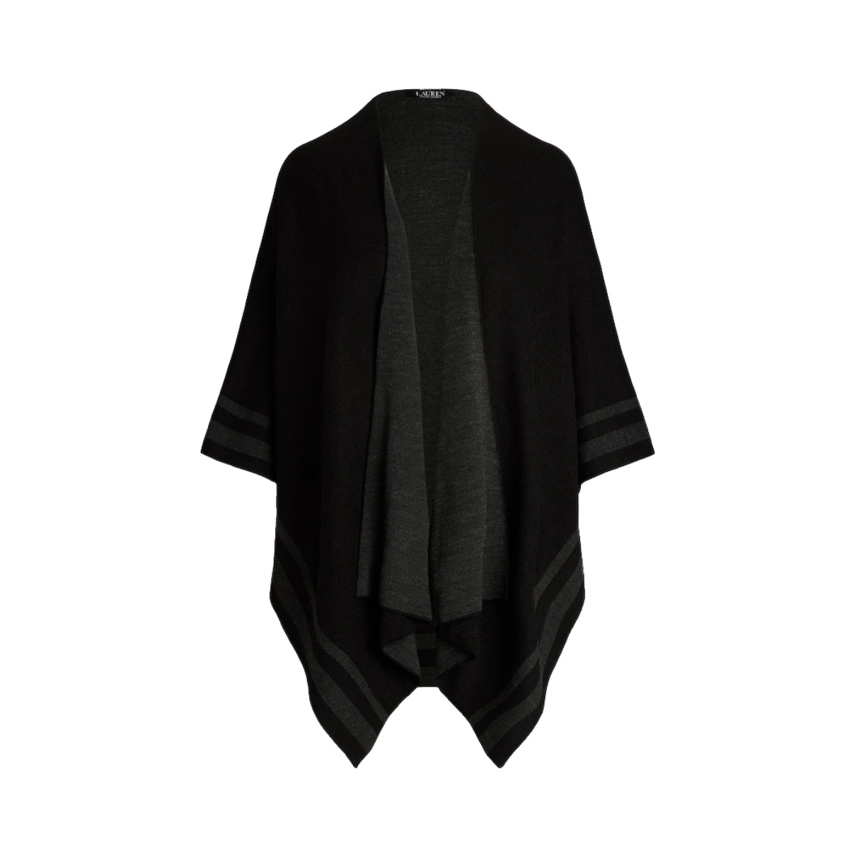 Jet Setter Poncho - Black/Charcoal