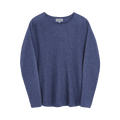 Curved Sweater - Denim Blue