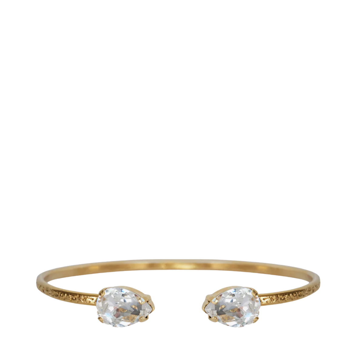 Petite Drop Necklace Gold - Crystal