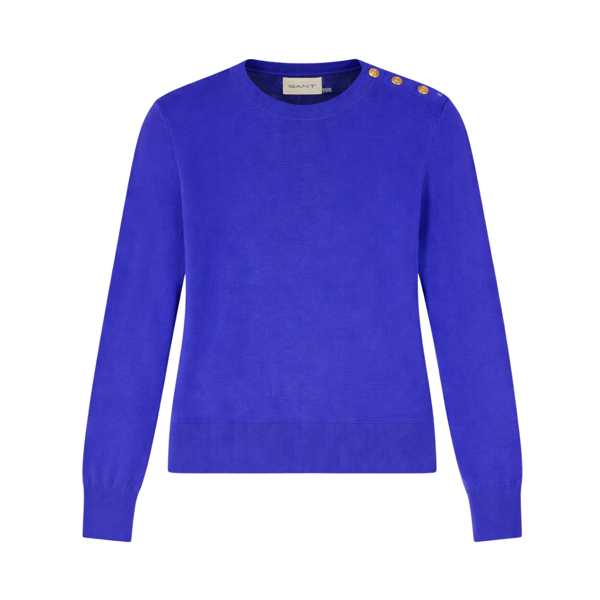 Textured Cotton C-Neck - Royal Blue