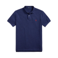 Custom Slim Fit Mesh Polo Shirt - Spring Navy