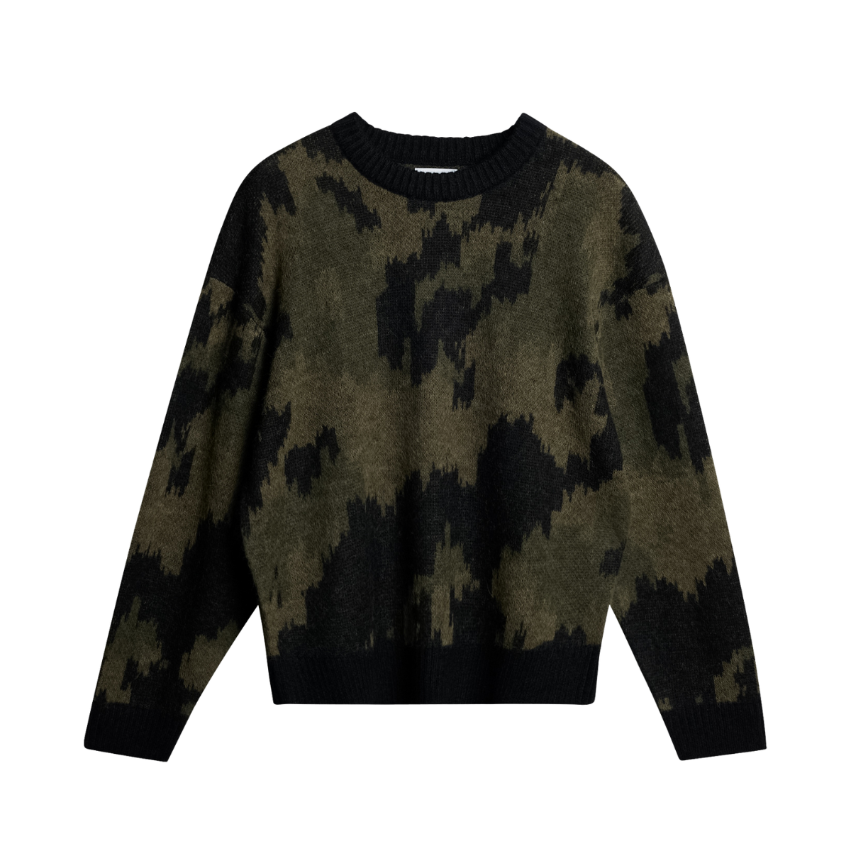 Nate Graphic Jacquard Knit - Forest Green