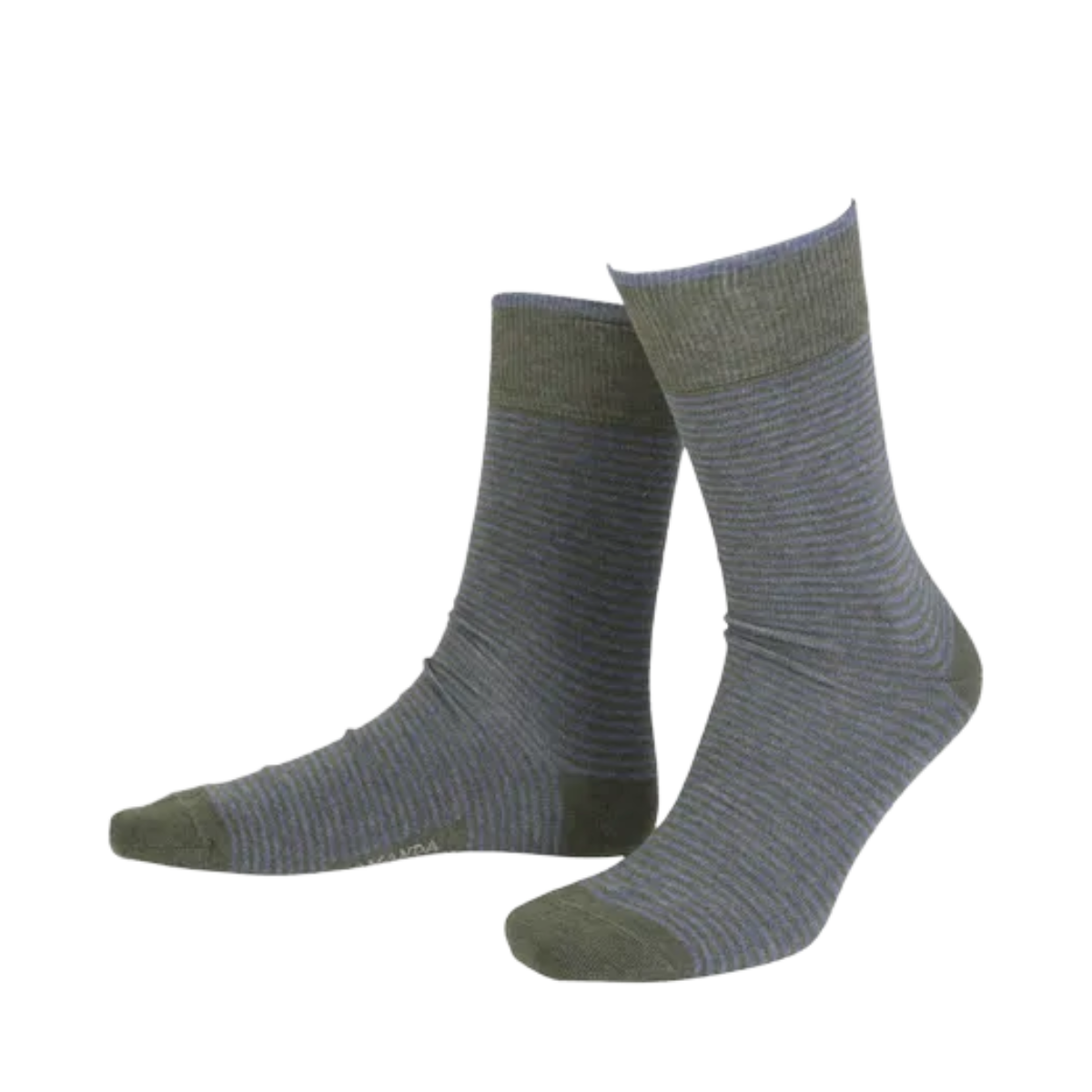 True Stripe Ankle - Olive Melange