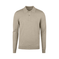 Knitted Polo Shirt Merino Wool - Beige