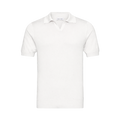 Man Fine Knit Open Collar T-shirt - White
