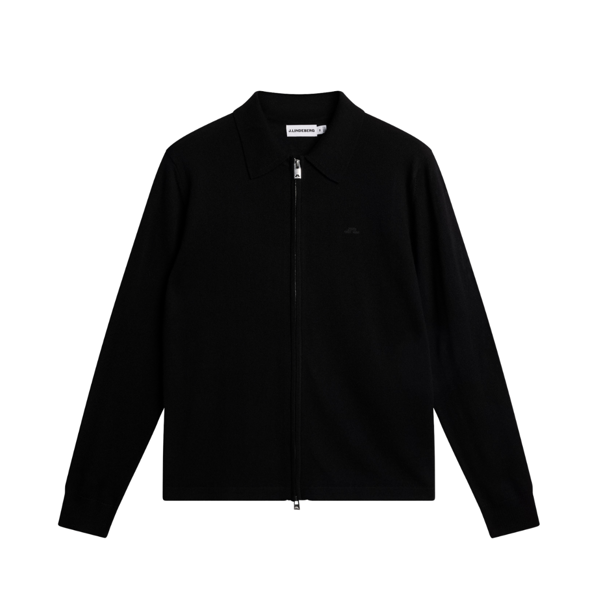 Kaleb Merino Zip Cardigan - Black