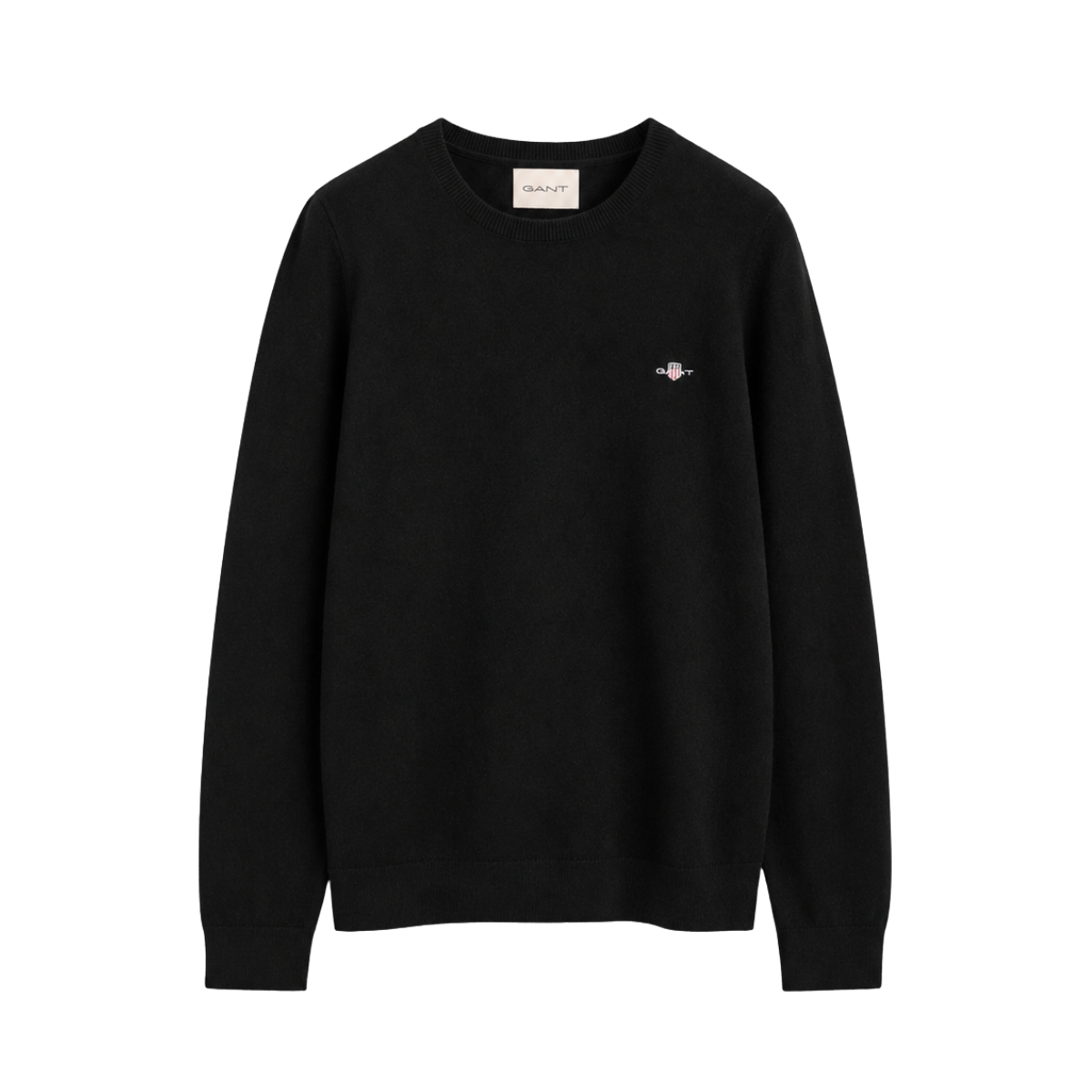 Wool Cotton C-Neck - Black