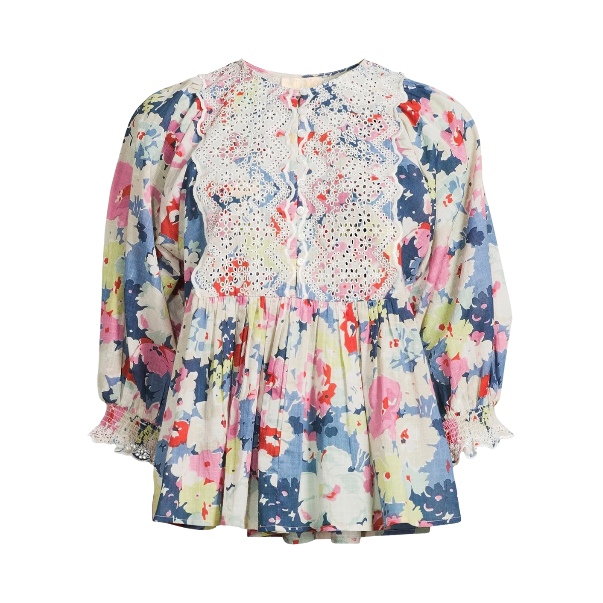 Cotton Slub Blouse - Soft Pastel