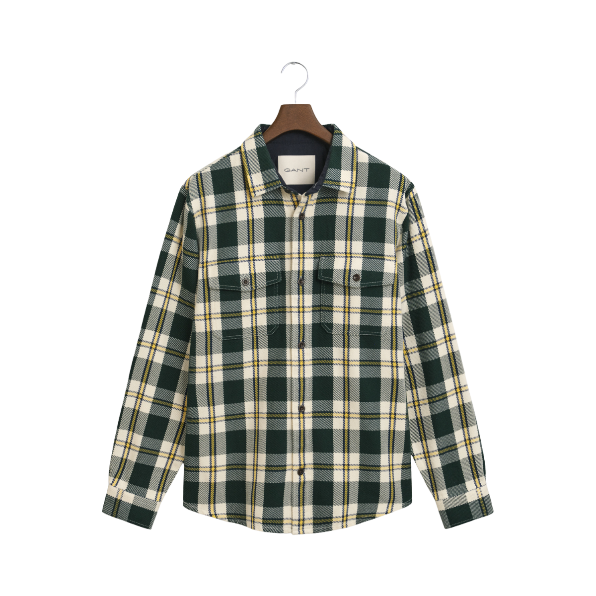 Heavy Twill Check Overshirt - 374 Tartan Green