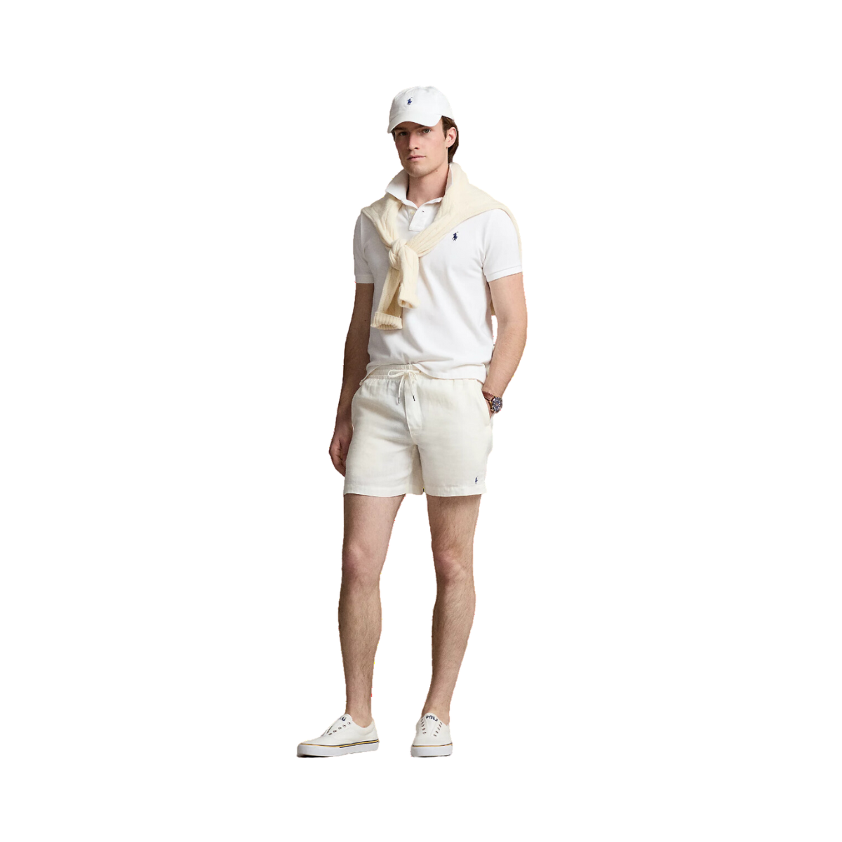 Polo Prepster Linen Short - White