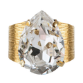 Classic Drop Ring Gold - Crystal Guld