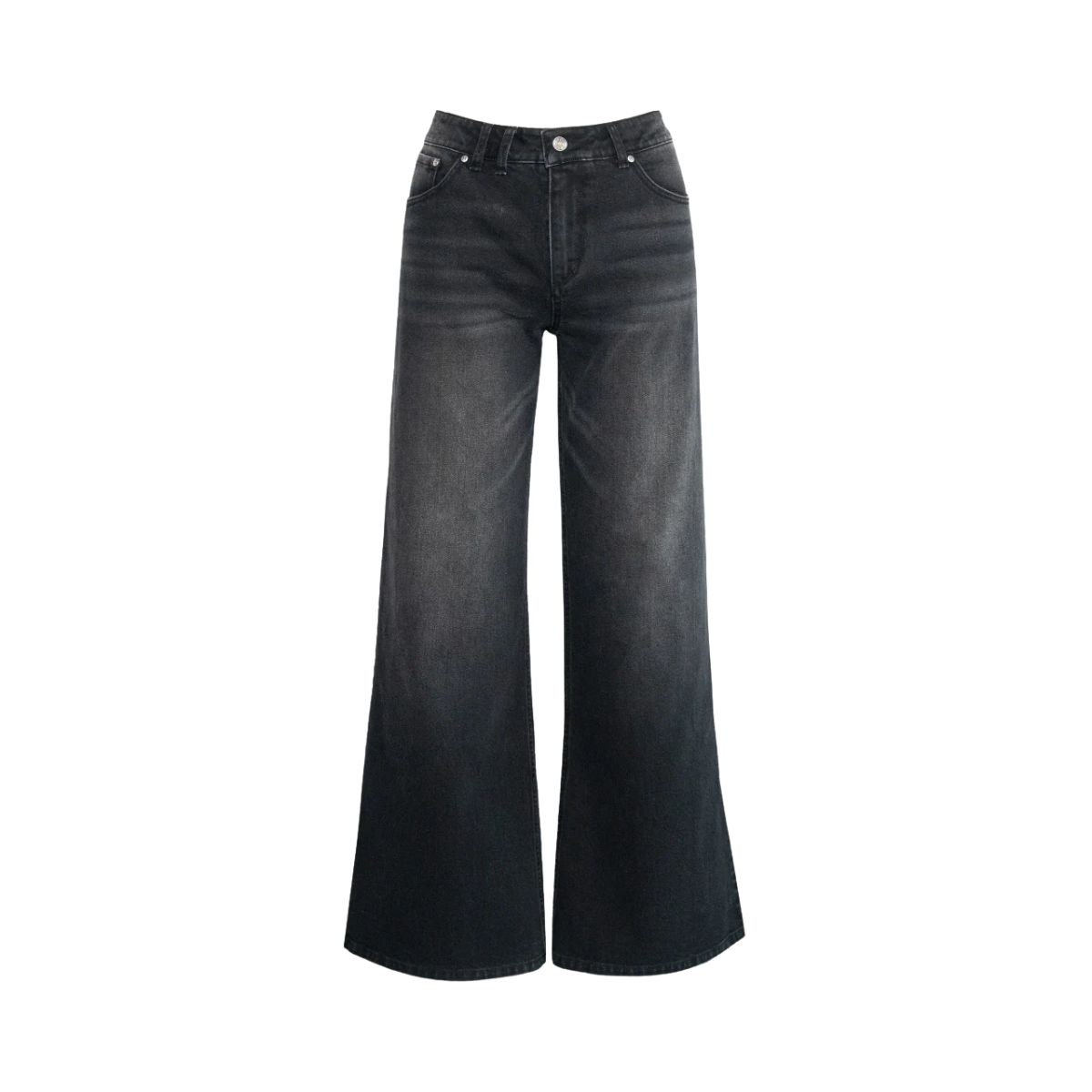 Irina Wide Leg - Medium Wash Black Denim