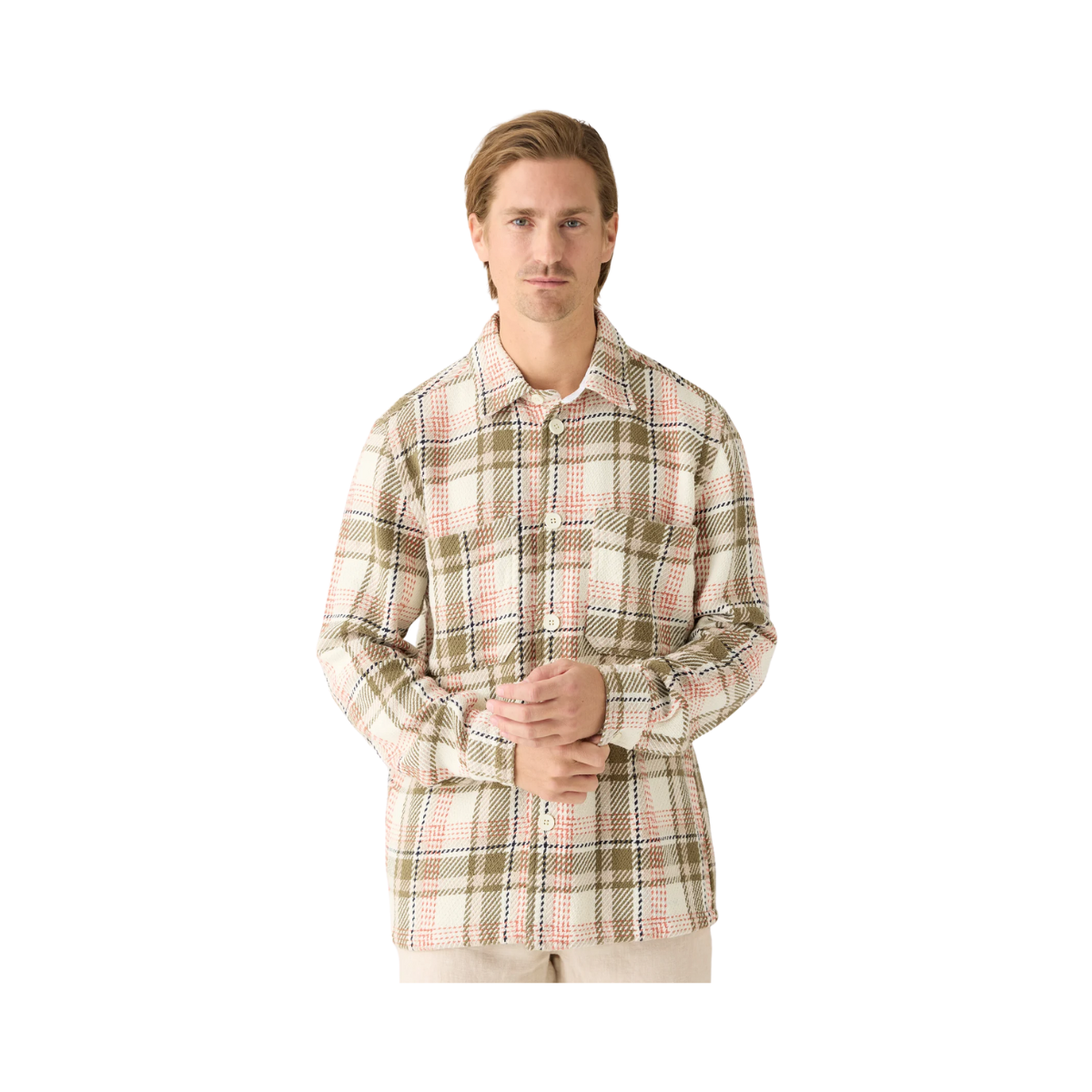 Checked Overshirt - Creme Check