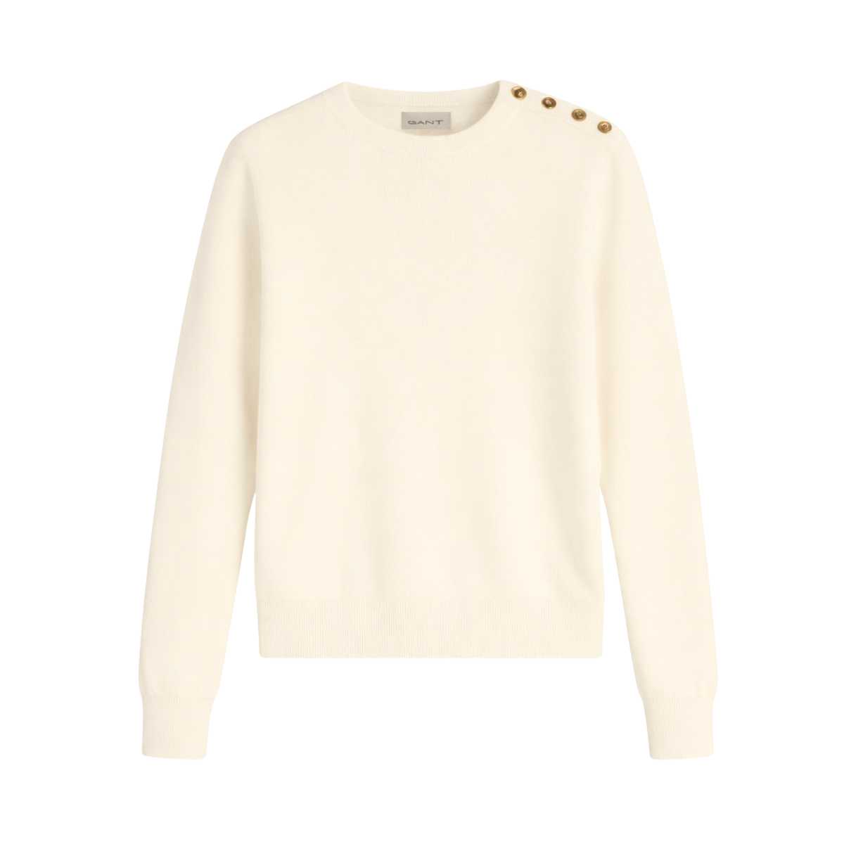 Textured Cotton C-Neck - Eggshell