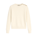 Textured Cotton C-Neck - Eggshell