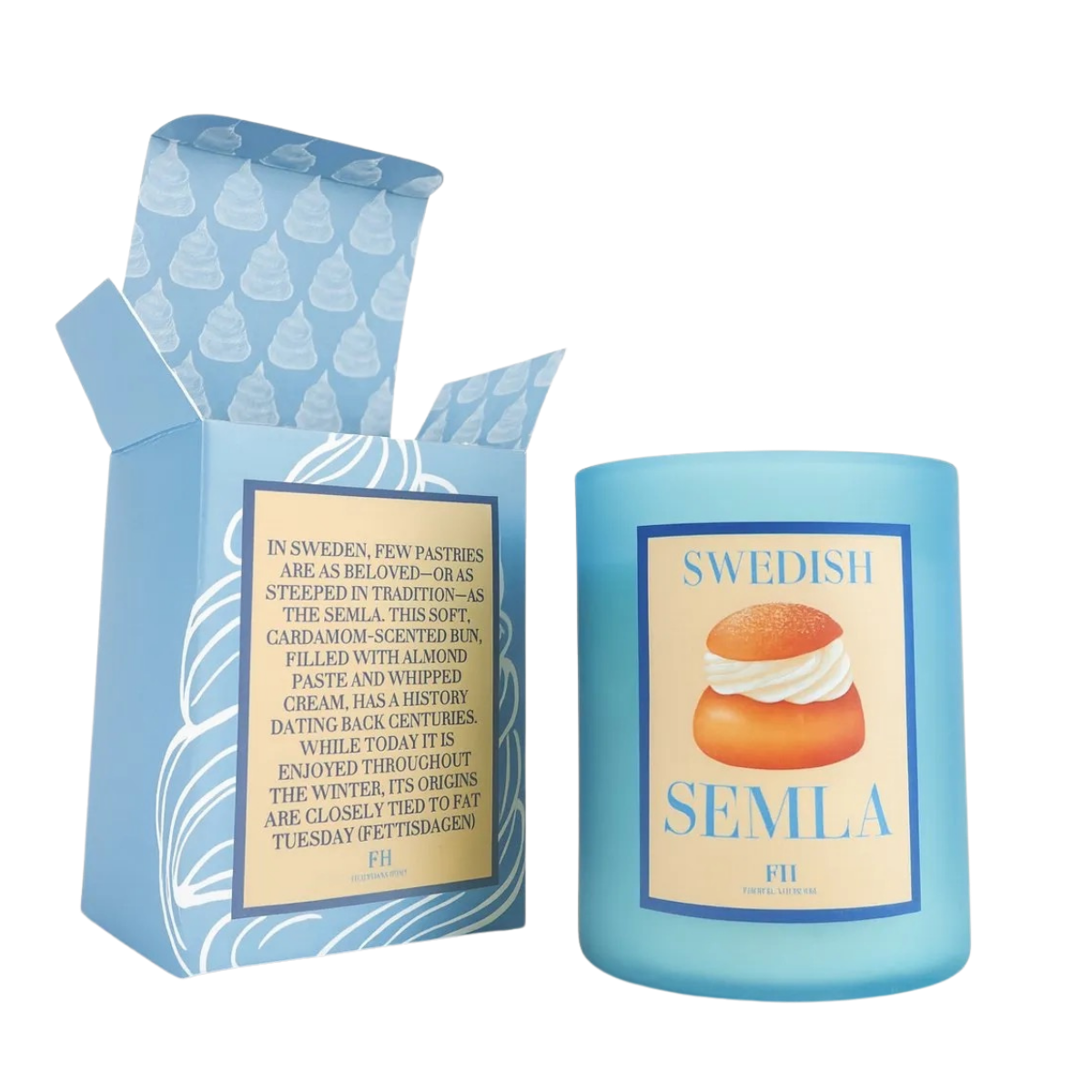 Semla candle - Blue