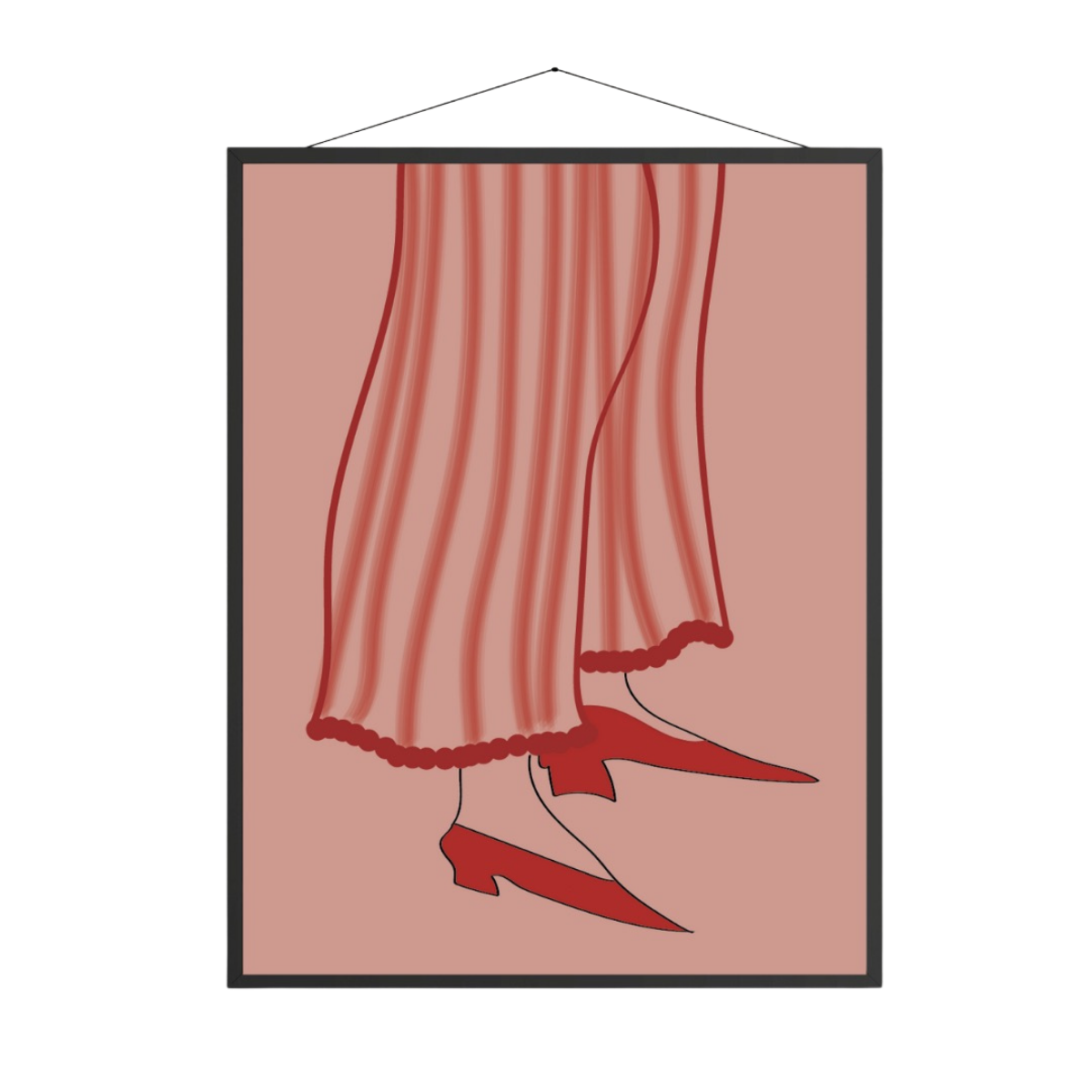 Poster 30x40 Heels w black frame - Pink