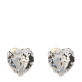 Heart Earrings Rhodium - Crystal