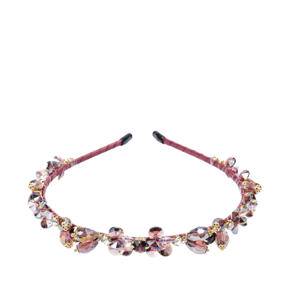 Crystal Hair Band - Maroon