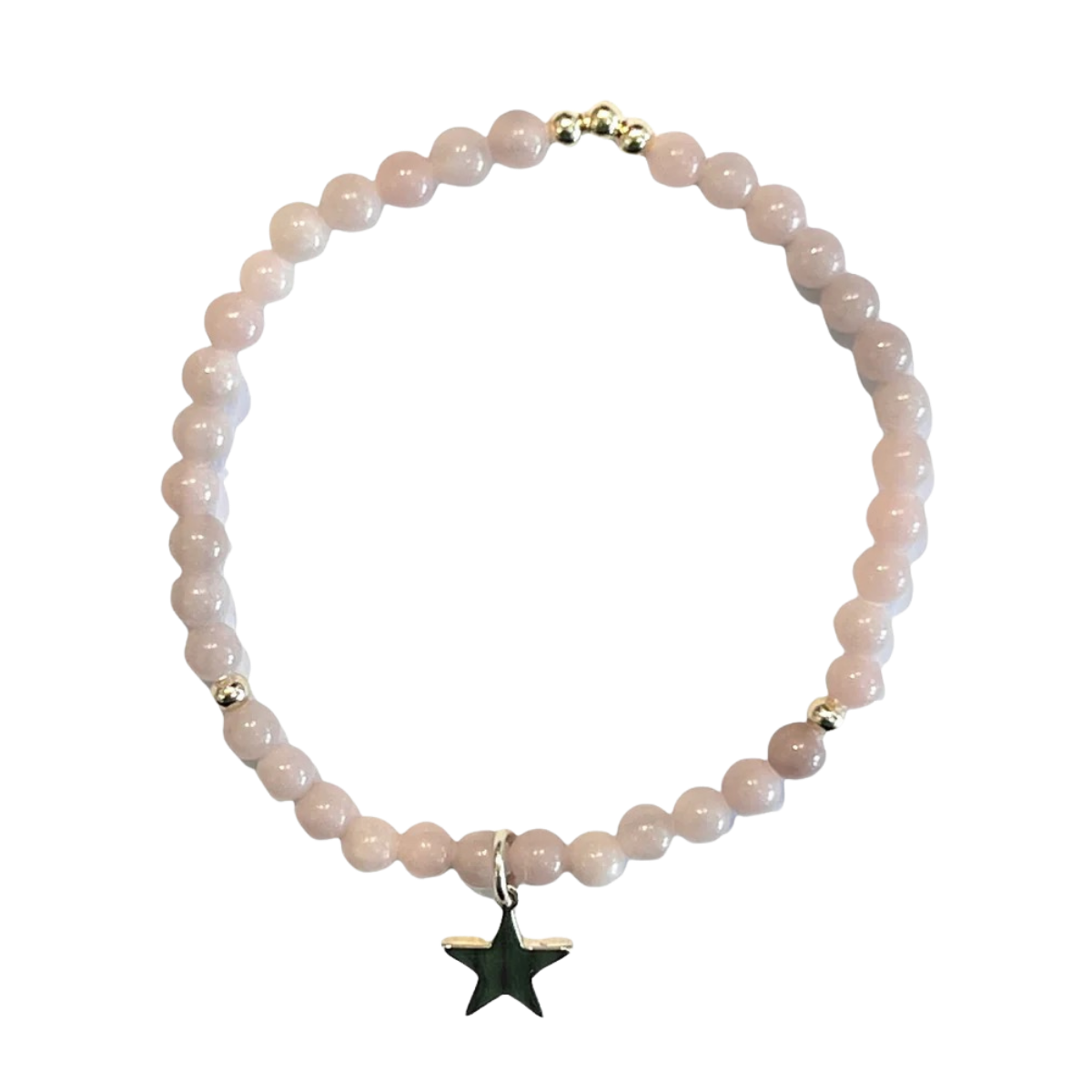 Stone Bead Bracelet 4 mm - Rose