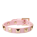 Leather Stud Bracelet - Cotton Candy