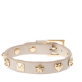 Leather Sign Stud Bracelet - Sand