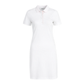 Slim Contrast Color Pique Dress - White