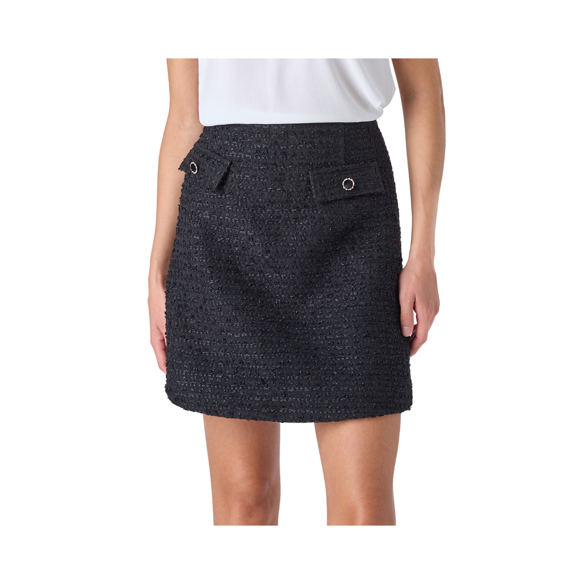 Caroline tweed skirt - Black